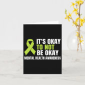 Ok Ok To Ok Ook Mental Healthリボン カード (黄色い花)