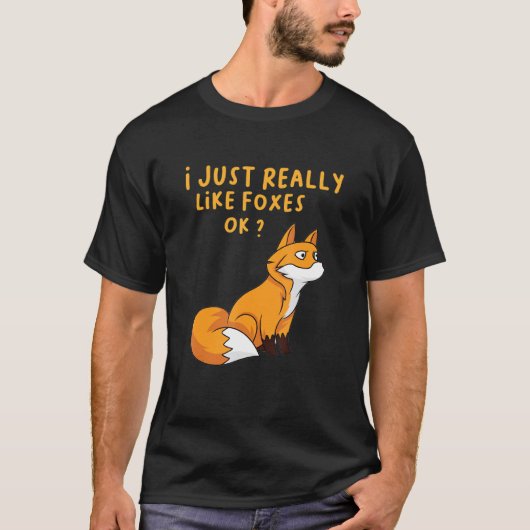 Ok Teeキツネが好き Tシャツ (正面)