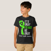 Ok To Not Ok - Mental Health認識度Ribb Tシャツ (正面フル)