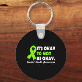 Ok To Okリボンのメンタルヘルス認識度 キーホルダー (正面)
