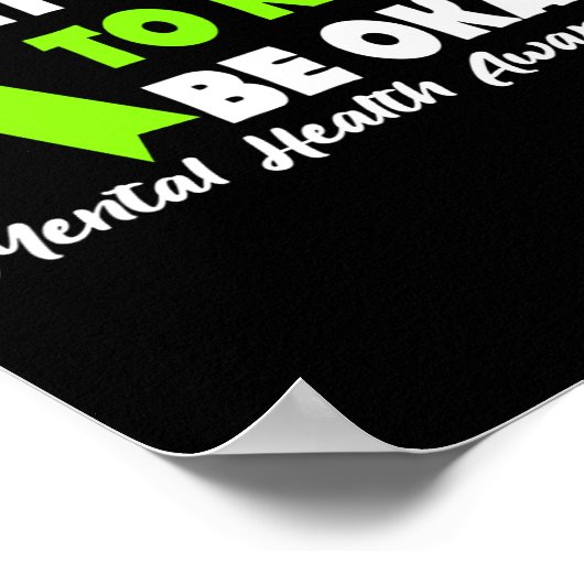 Ok To Okリボンのメンタルヘルス認識度 ポスター (角)