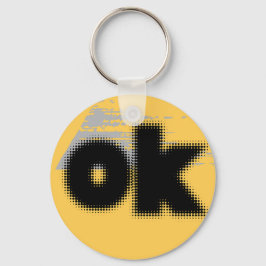 OK Vibes - シンプルはっきりした &」 キーホルダー