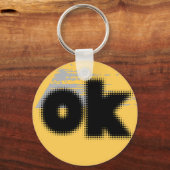 OK Vibes - シンプルはっきりした &」 キーホルダー (正面)