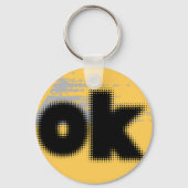 OK Vibes - シンプルはっきりした &」 キーホルダー (裏面)