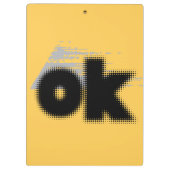 OK Vibes - シンプルはっきりした &」 クリップボード (裏面)