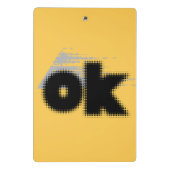 OK Vibes - シンプルはっきりした &」 ミニクリップボード (裏面)