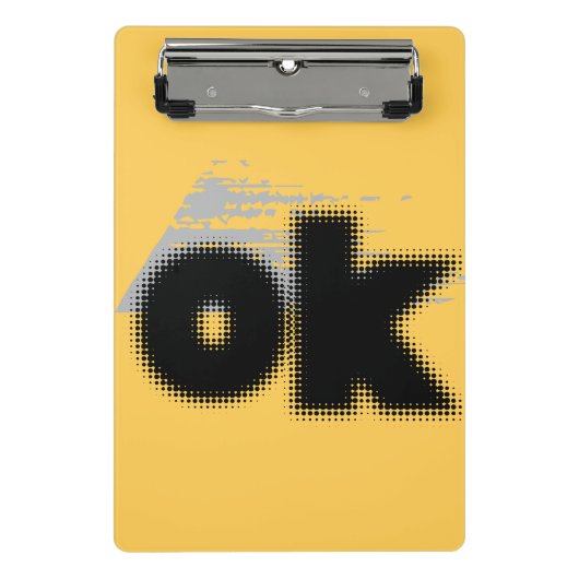OK Vibes - シンプルはっきりした &」 ミニクリップボード (正面)