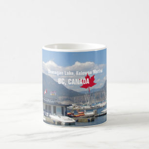 Okanagan湖、Kelownaのマリーナ、紀元前にカナダ コーヒーマグカップ