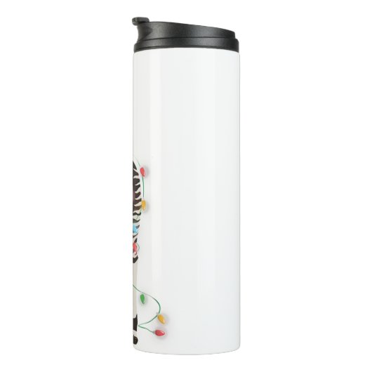 Okapiはサンタハットメリークリスマスtを点灯 タンブラー (回転右)