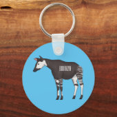 Okapi漫画イラストレーション キーホルダー (正面)