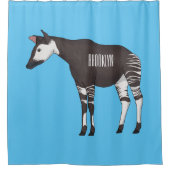 Okapi漫画イラストレーション シャワーカーテン (正面)