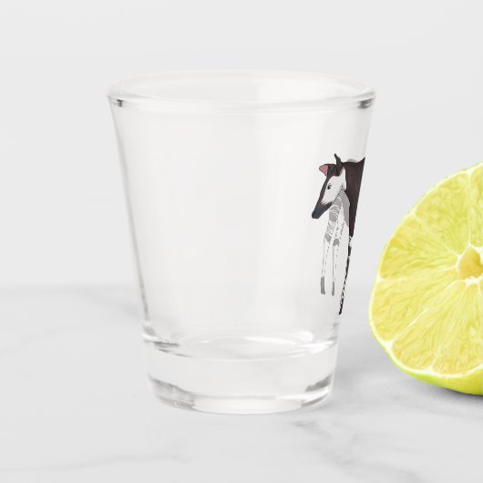 Okapi漫画イラストレーション ショットグラス (左)