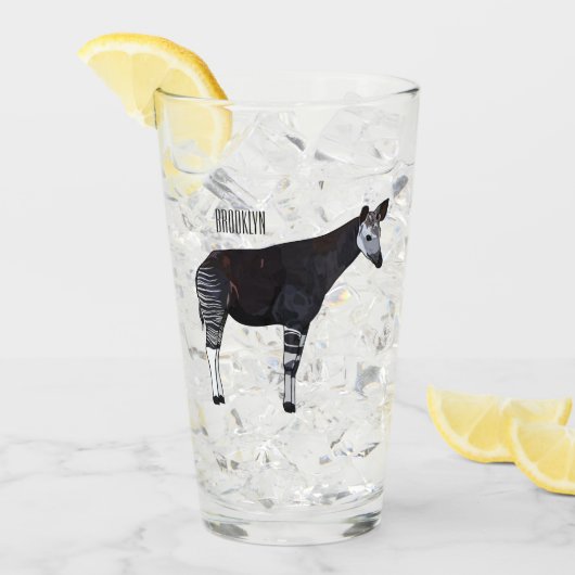 Okapi漫画イラストレーション タンブラーグラス (アイス正面)