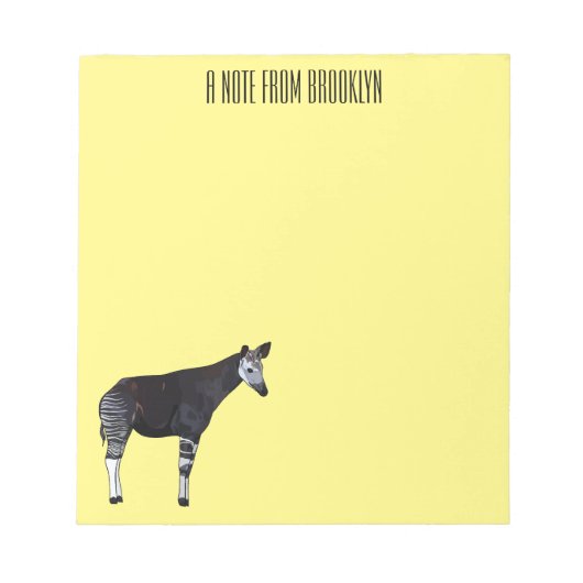 Okapi漫画イラストレーション ノートパッド (正面)