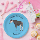 Okapi漫画イラストレーション ペーパープレート (パーティー)