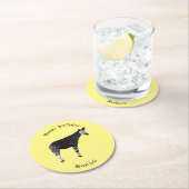 Okapi漫画イラストレーション ラウンドペーパーコースター (インサイチュ)