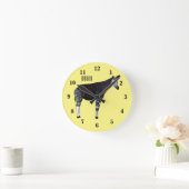 Okapi漫画イラストレーション ラウンド壁時計 (ホーム)