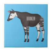 Okapi cartoon illustration タイル (正面)