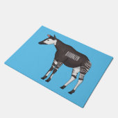 Okapi cartoon illustration ドアマット (アングル)