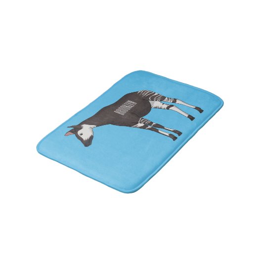 Okapi cartoon illustration バスマット (アングル)