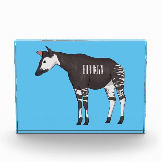 Okapi cartoon illustration フォトブロック (正面)
