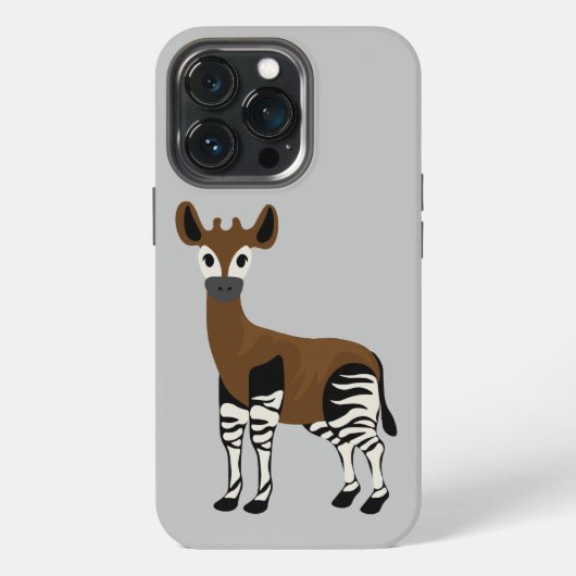Okapi Cartoon, Okapi 威厳のある Animal, Okapi Lovers iPhoneケース (裏面)