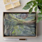 Okapi In Rainforest Watercolor Art 薄葉紙 (ギフト)