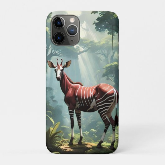 Okapi In The Rain forest (Zebra Giraffe) Case-Mate iPhoneケース (裏)