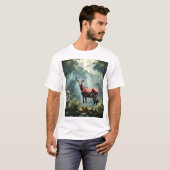 Okapi In The Rain forest (Zebra Giraffe) Tシャツ (正面フル)