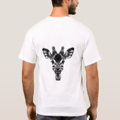 Okapi Spirit - Realistic Black & White Head Tシャツ (裏面)