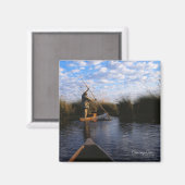 Okavangoデルタ写真 マグネット (正面/裏面)