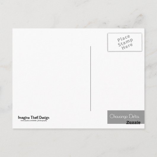 Okavangoデルタ旅行はがき ポストカード (裏面)