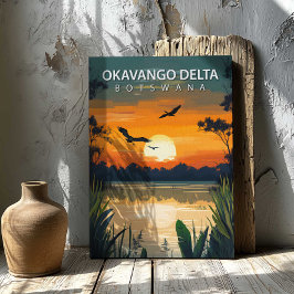 Okavango Delta Botswana Canvas Print African Art キャンバスプリント