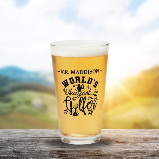 OkayestおもしろいゴルファーGagギフトパーソナライズされた タンブラーグラス