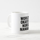 Okayestナースマネージャおもしろい コーヒーマグカップ (正面左)