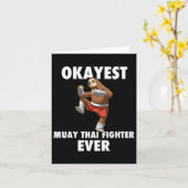 Okayest おもしろい Sloth Fighter Ever – ムエタイ カード (黄色い花)