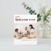 Okayest おもしろい Year Ever最高の Photo New Year Family シーズンカード (スタンド正面)