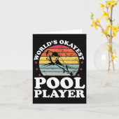 Okayest Pool Playerビリヤードおもしろいズ恋人パパFath カード (黄色い花)