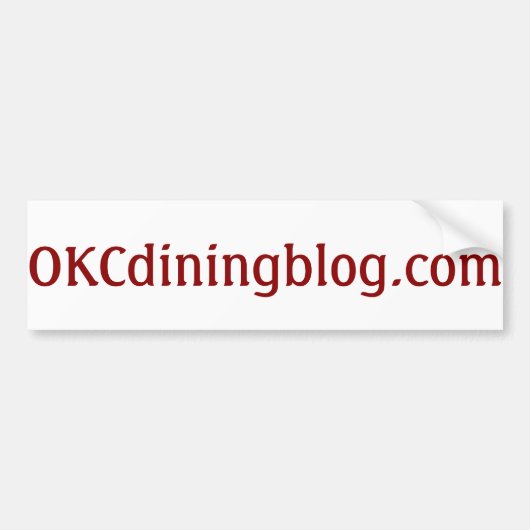 OKCdiningblog.com綿毛無し バンパーステッカー (正面)