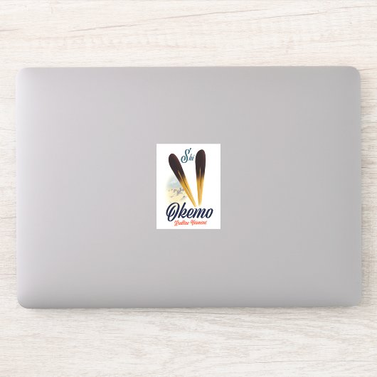 Okemo Ludlow Vermontスキーのポスター シール (コンピューター)