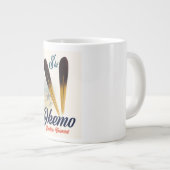 Okemo Ludlow Vermontスキーのポスター ジャンボコーヒーマグカップ (正面右)