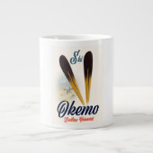 Okemo Ludlow Vermontスキーのポスター ジャンボコーヒーマグカップ (正面)