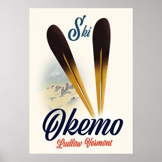Okemo Ludlow Vermontスキーのポスター ポスター (正面)