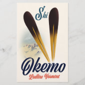 Okemo Ludlow Vermontスキーのポスター 便箋 (正面)