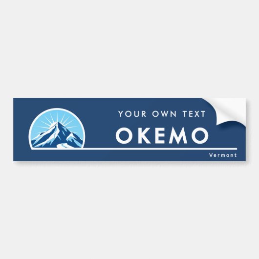 Okemo Vermont mountain ski resort バンパーステッカー (正面)