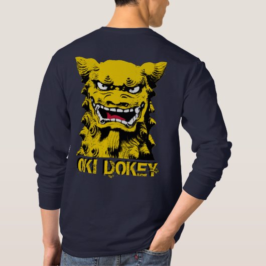 Oki Dokey Shisaの長袖のティー Tシャツ (裏面)