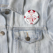 Okie Dokie Hohohoサンタハッピークリスマスおもしろい 缶バッジ (インサイチュ)