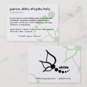 okikolightgreenflower、okikolightgreenspheres、… 名刺 (正面/裏面)