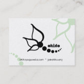 okikolightgreenflower、okikolightgreenspheres、… 名刺 (裏面)