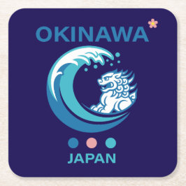 Okinawa Island Japan スクエアペーパーコースター